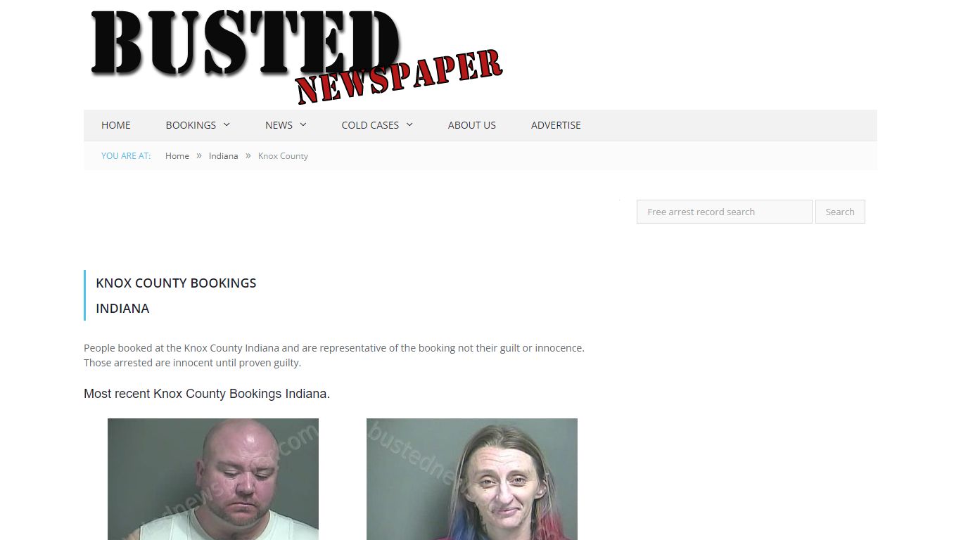 Knox County, IN Mugshots - BUSTEDNEWSPAPER.COM